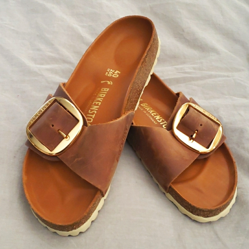 Birkenstock Madrid Big Buckle Cognac asst